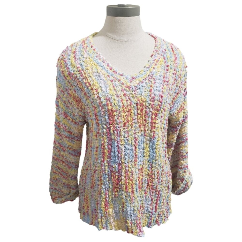 CT1906 Ethyl Pastel Color V-neck Sweater M